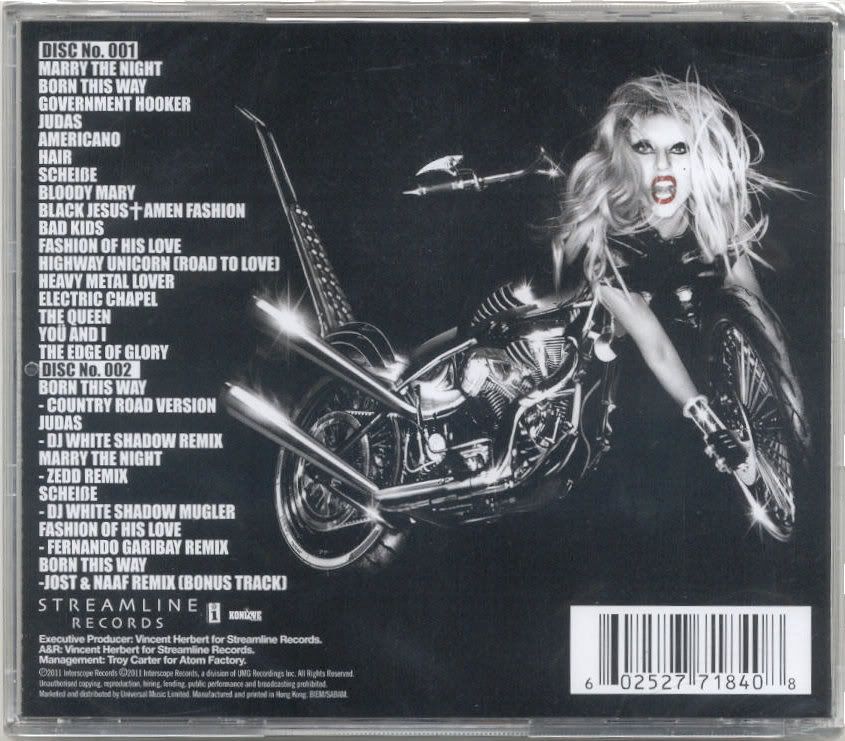 lady gaga born this way special edition cd. Lady Gaga-Born This Way CD 2