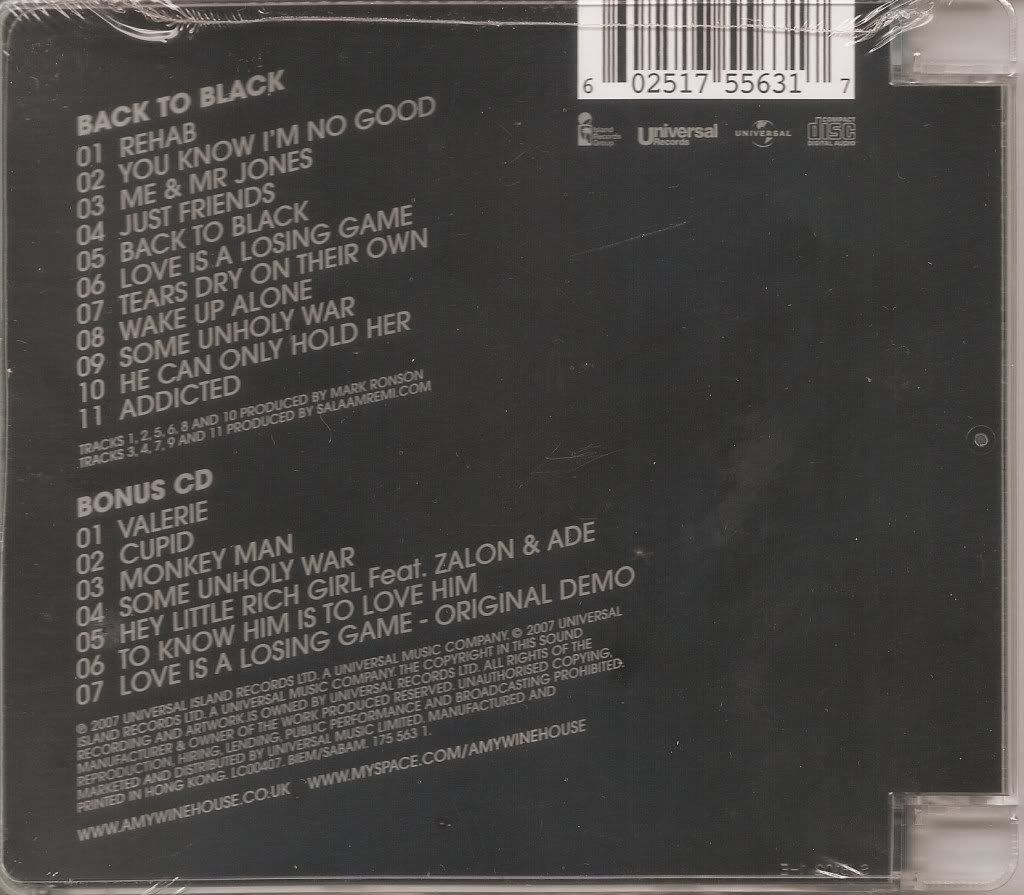 Amy Winehouse-Back To Black Deluxe 2 CD 2
