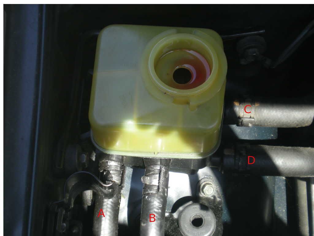 2004 toyota matrix power steering fluid leak