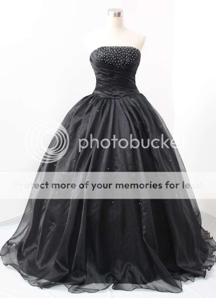 PW3 black prom evening wear ball robe dress gown size8 24 Customize 