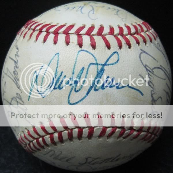 An amazing twenty four players and coaches signed the ball including 