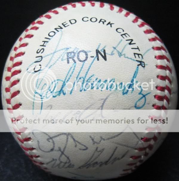 An amazing twenty four players and coaches signed the ball including 