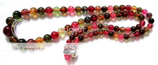 Natural Tourmaline Round Beads Necklace 5mm~10mm18  