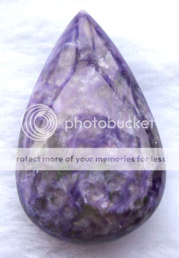 Natural Charoite Teardrop Cab 33×20×11mm  