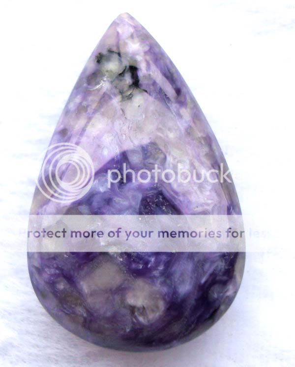 Natural Charoite Teardrop Cab 33×20×11mm  