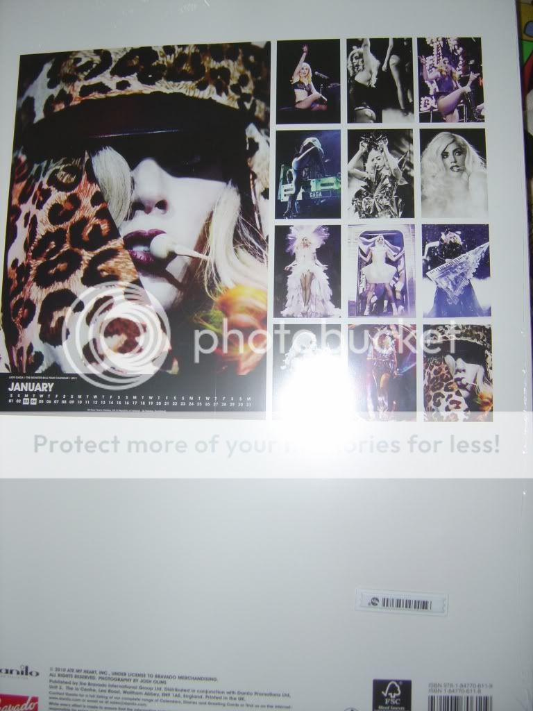 Lady Gaga UK Monster Ball Tour 2011 Calendar (Sealed)  