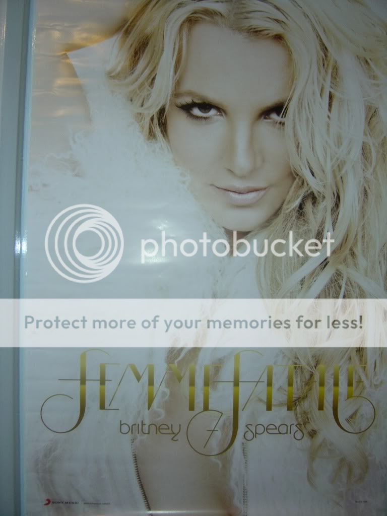 Britney Spears Femme Fatale CD Hong Kong Promo Poster  