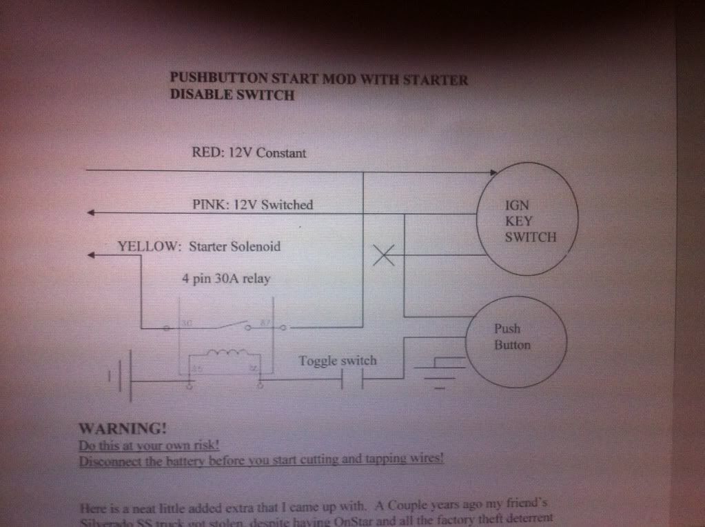 How do you hook up a remote starter switch